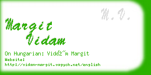 margit vidam business card